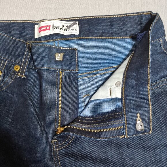 Levi's 511 jeans men's junior size 16 reg W28/L28 iron blue colour slim fit - Picture 8 of 12